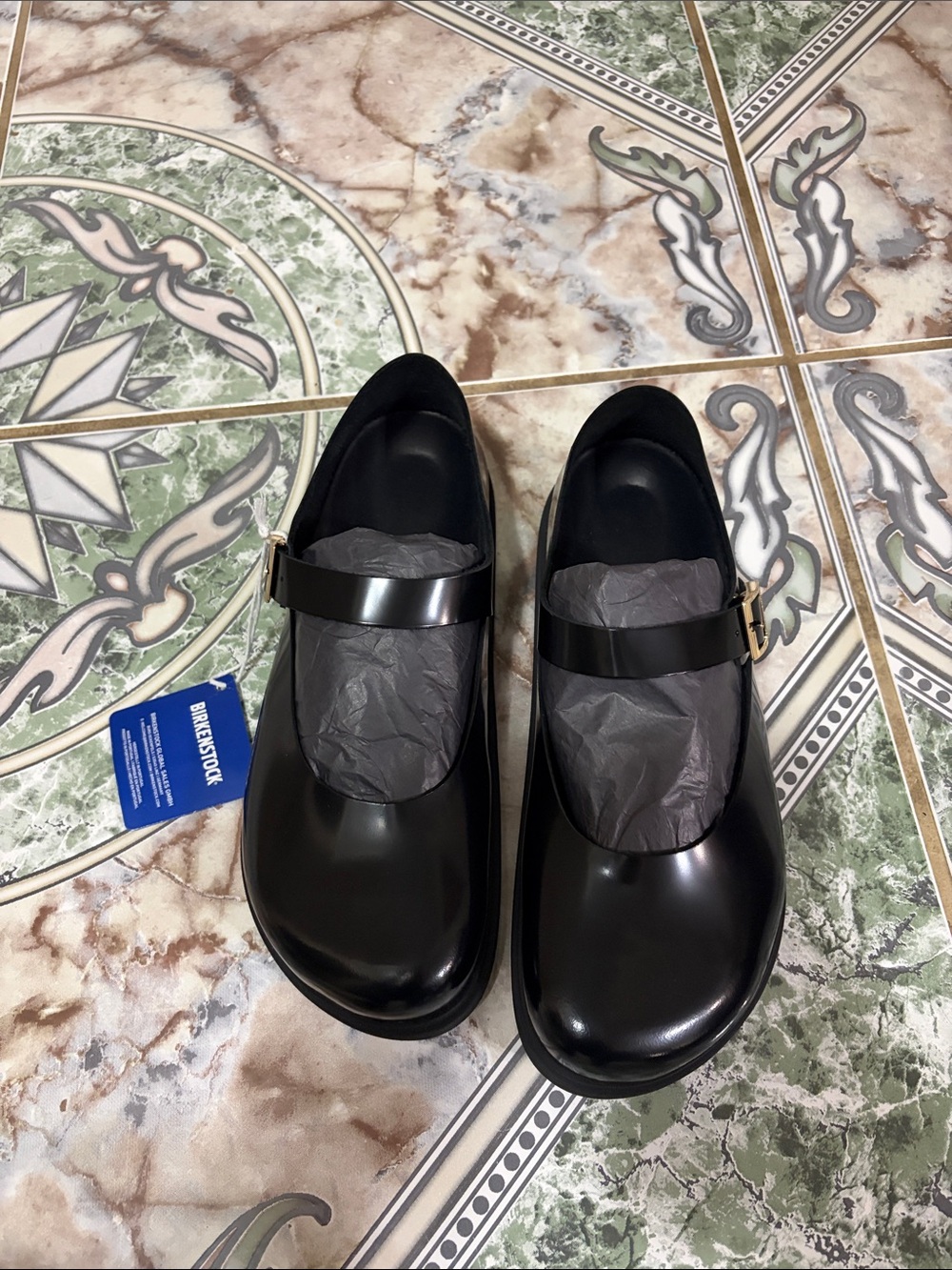 Birkenstock Black Menโs Mary Jane-Style Slip-On Loafers